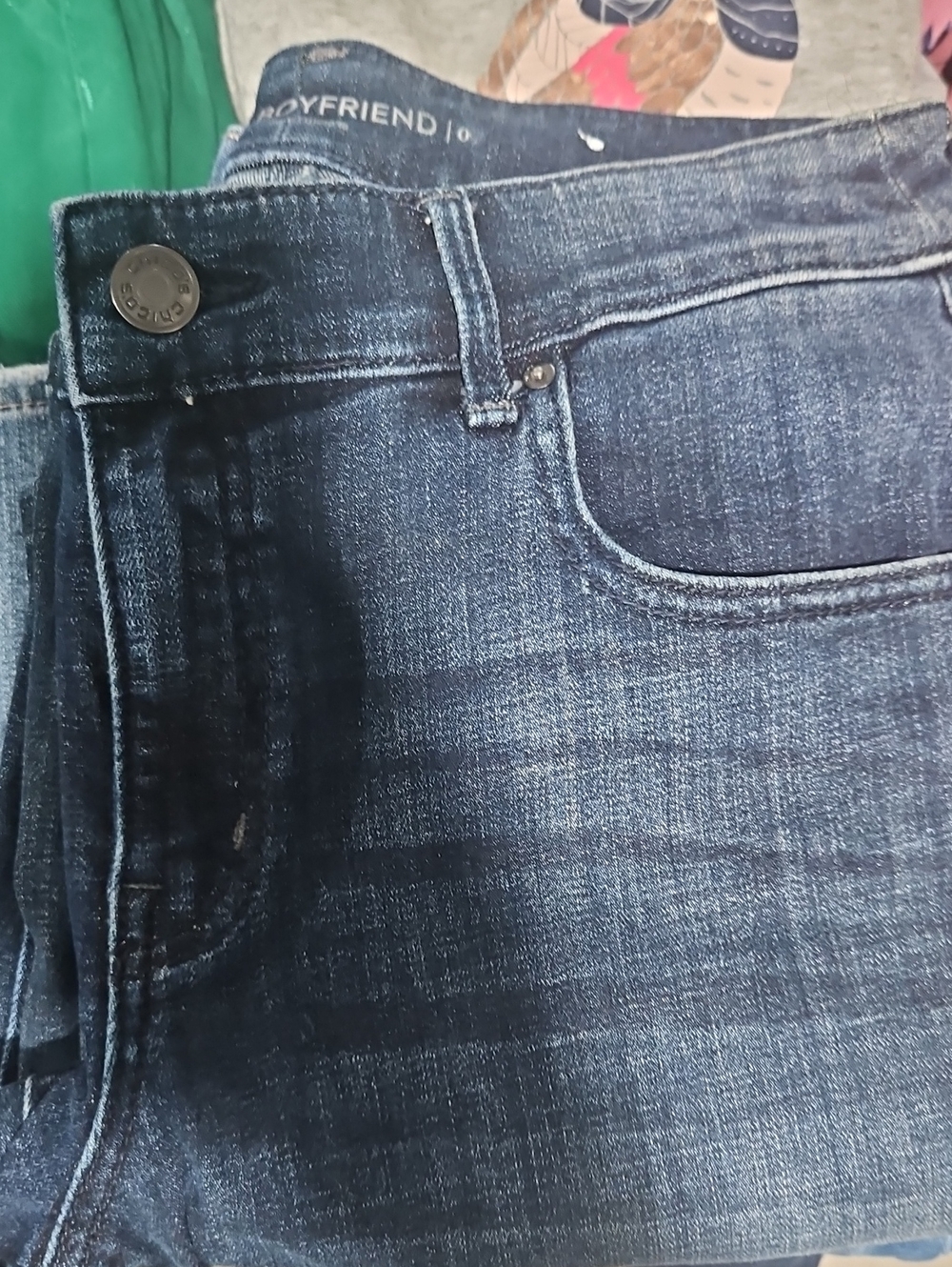 Chico's Dark Blue Boyfriend Jeans